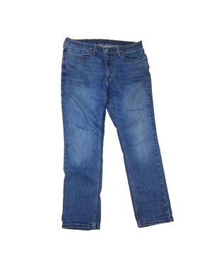 Levi Strauss 505 Regular Fit Straight Leg Blue Denim Jeans Mens W36 L30